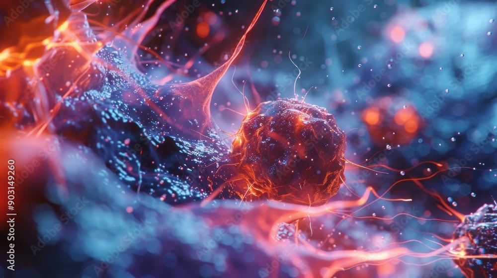 Glowing Sphere with Intricate Tendrils and Sparks Glowing Sphere with Intricate Tendrils and Sparks