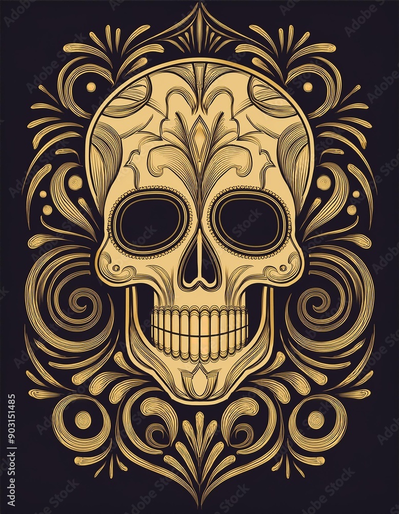 The day of the Dead clipart, isolated vector illustration. The day of the Dead clipart, isolated vector illustration.