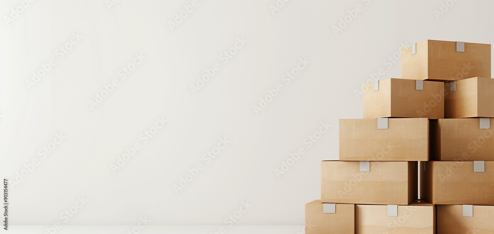 stack of cardboard boxes stack of cardboard boxes