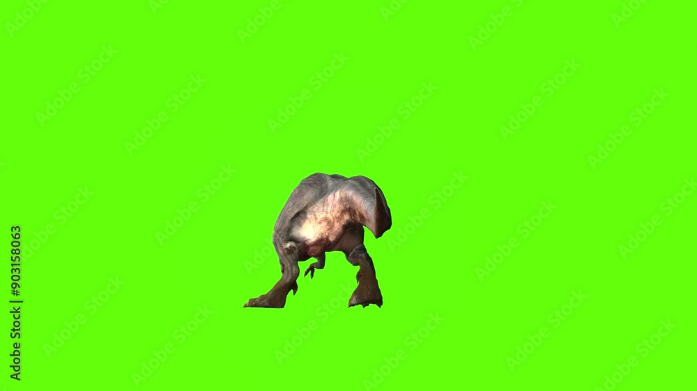 T-rex momma dinosaur investigate out green screen animation 3D rendering T-rex momma dinosaur investigate out green screen animation 3D rendering