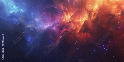 Cosmic Flame and Nebula © Sergey