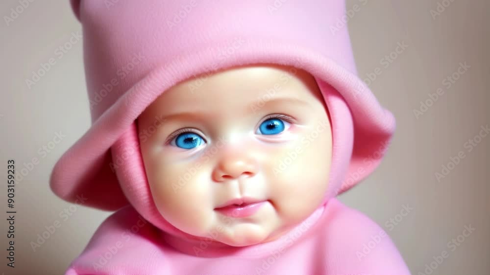 A baby wearing a pink sweater and pink hat, adorable infant fashion, cute baby clothes, cozy winter A baby wearing a pink sweater and pink hat, adorable infant fashion, cute baby clothes, cozy winter