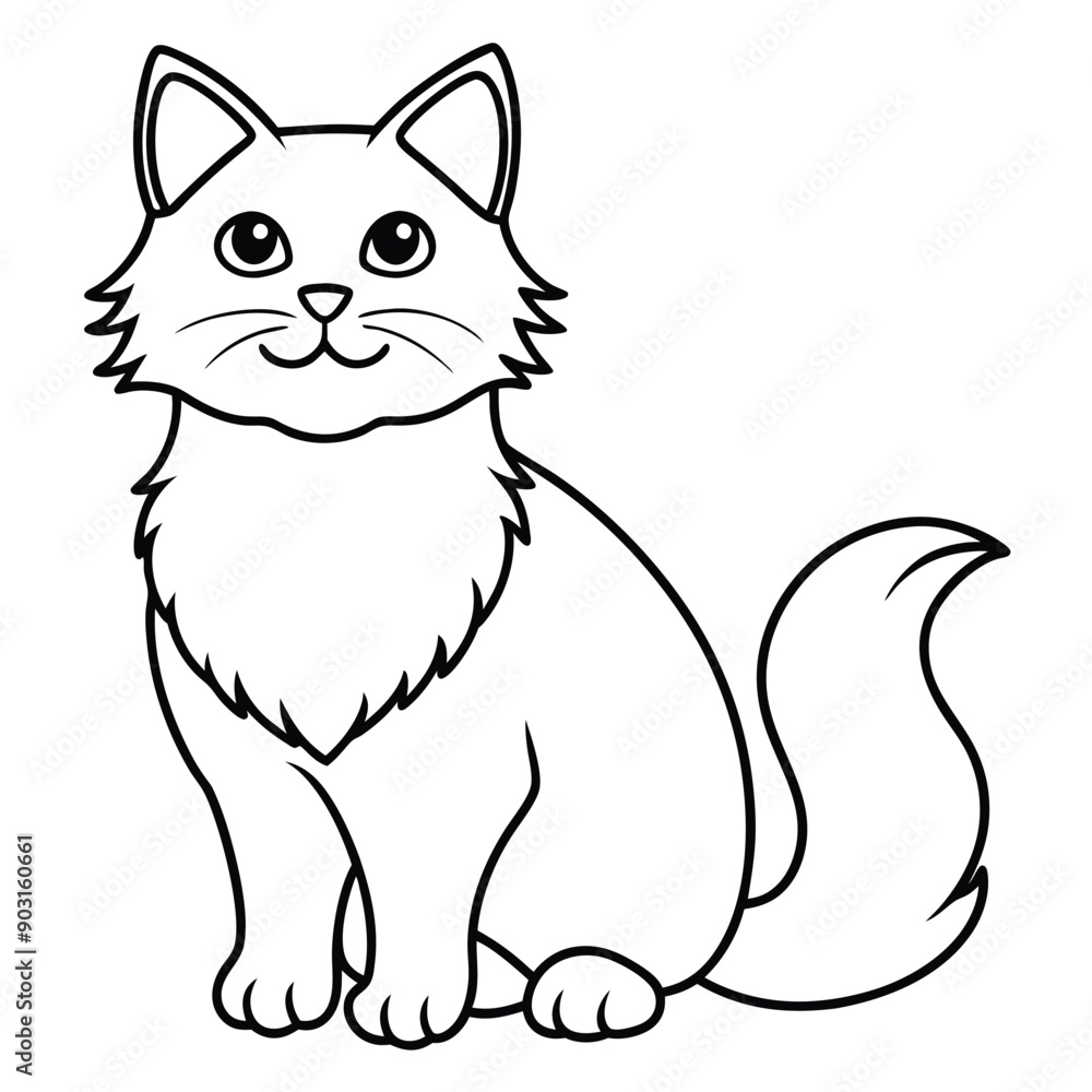 Charming Ragdoll Cat Vector Illustration for Pet Lovers and Graphic Designers Charming Ragdoll Cat Vector Illustration for Pet Lovers and Graphic Designers