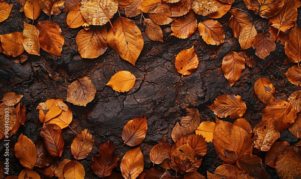 Abstract background with yellow fall leaves Abstract background with yellow fall leaves
