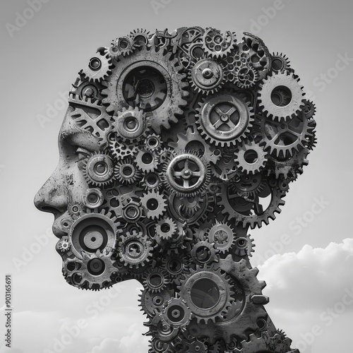 Wallpaper Mural Cognitive Processes Illustrated Through Cogwheels Torontodigital.ca