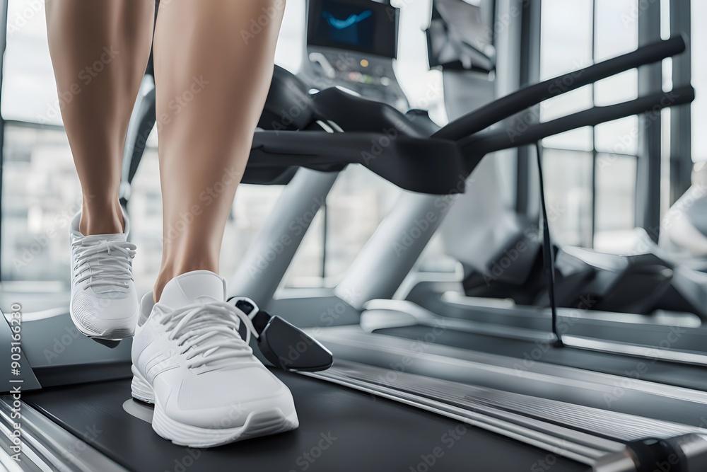 legs of a person in a gym legs of a person in a gym