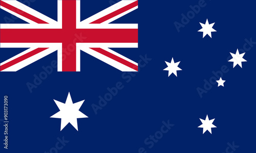 Vector illustration. Australia national flag.