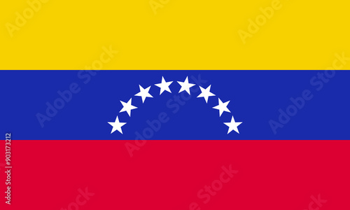 Vector illustration. Venezuela national flag.