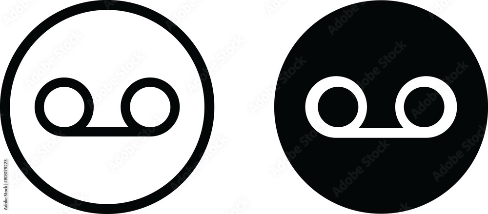 Voicemail Icon Outline and silhouette, Voicemail icon linear logo mark set collection for web, Voicemail Icon Set, Graphic of Voicemail a pair of icon. Voicemail Icon Outline and silhouette, Voicemail icon linear logo mark set collection for web, Voicemail Icon Set, Graphic of Voicemail a pair of icon.
