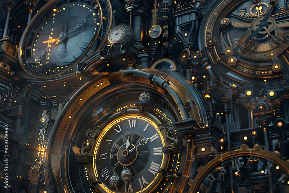 An illustration of time, featuring elements such as clocks, hourglasses, and calendar pages. The design emphasizes the passage of time and its significance in daily life, highlighting concepts of sche An illustration of time, featuring elements such as clocks, hourglasses, and calendar pages. The design emphasizes the passage of time and its significance in daily life, highlighting concepts of sche