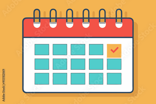 Calendar template vector art illustration