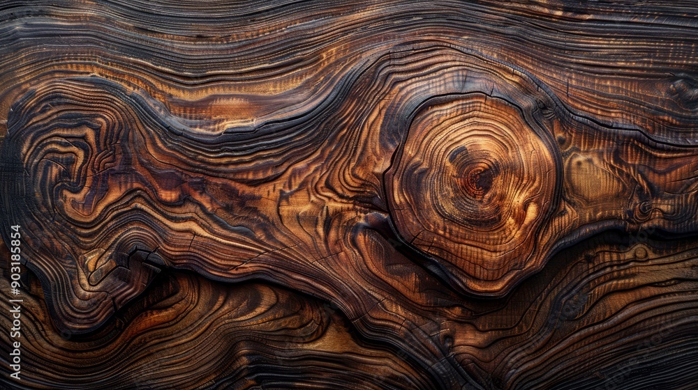 Organic wooden texture with rich grain patterns and knot details Organic wooden texture with rich grain patterns and knot details
