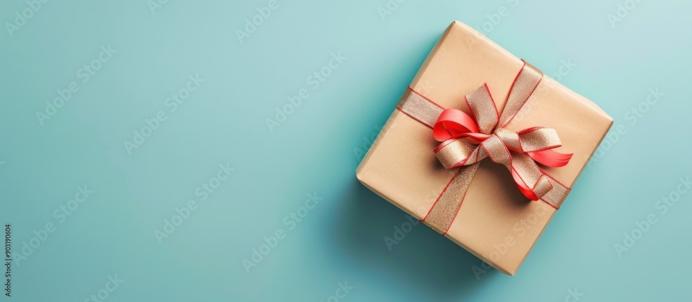 Open gift box on color background Open gift box on color background