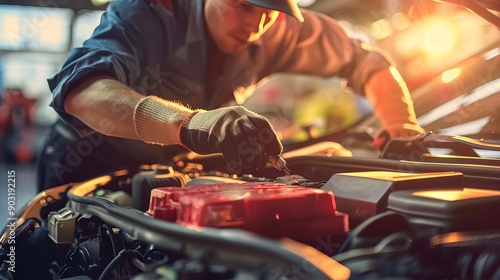 machanic repair on car