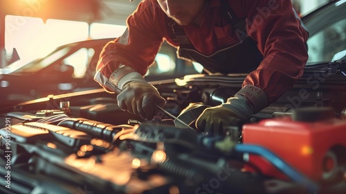 machanic repair on car