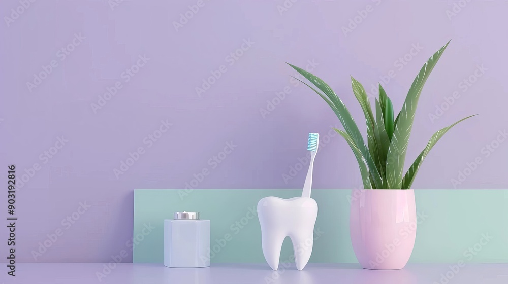 Tooth and toothbrush Tooth and toothbrush