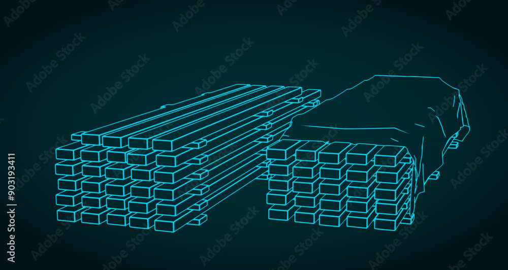 Construction boards illlustration Construction boards illlustration