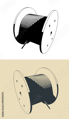 Industrial high voltage cable reel