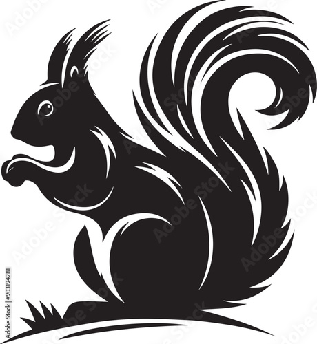 squirrel silhouette vector illustration