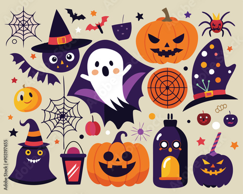 Hand drawing halloween element