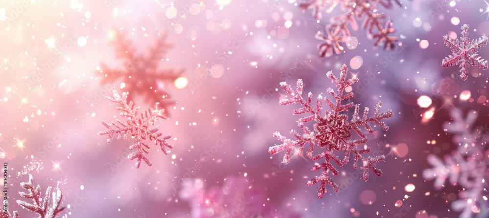 Cute Pink Gradient Snowflakes Cute Pink Gradient Snowflakes