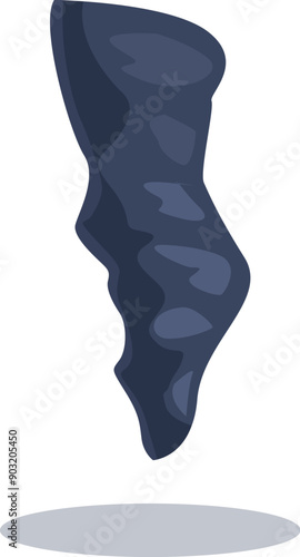 Cartoon stalactite hanging from the top of a cave, geological formation