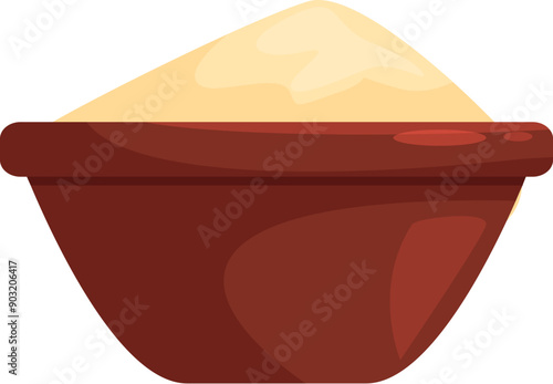 Ceramic bowl is overflowing with delicious hummus dip