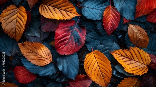 Wallpaper Mural Vibrant autumn leaves spreading across a forest floor in late october Torontodigital.ca
