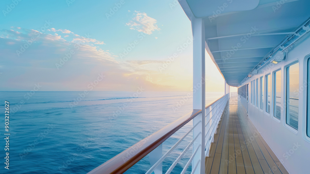 Fototapeta premium view to the open ocean seen from a cruise liner