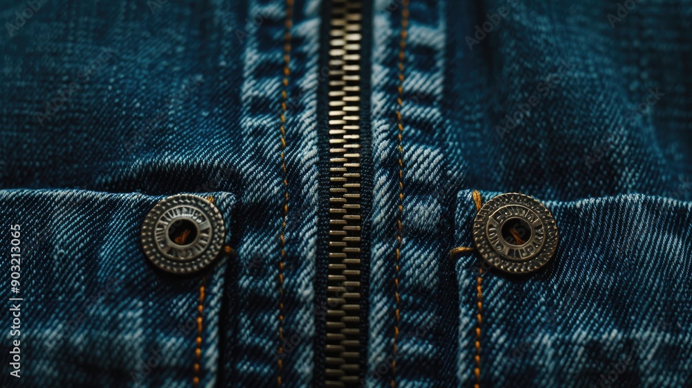 Men s jeans zipper button close up with texture and space for text Men s jeans zipper button close up with texture and space for text