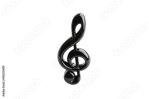 Musical note on white background. Music concept. photo