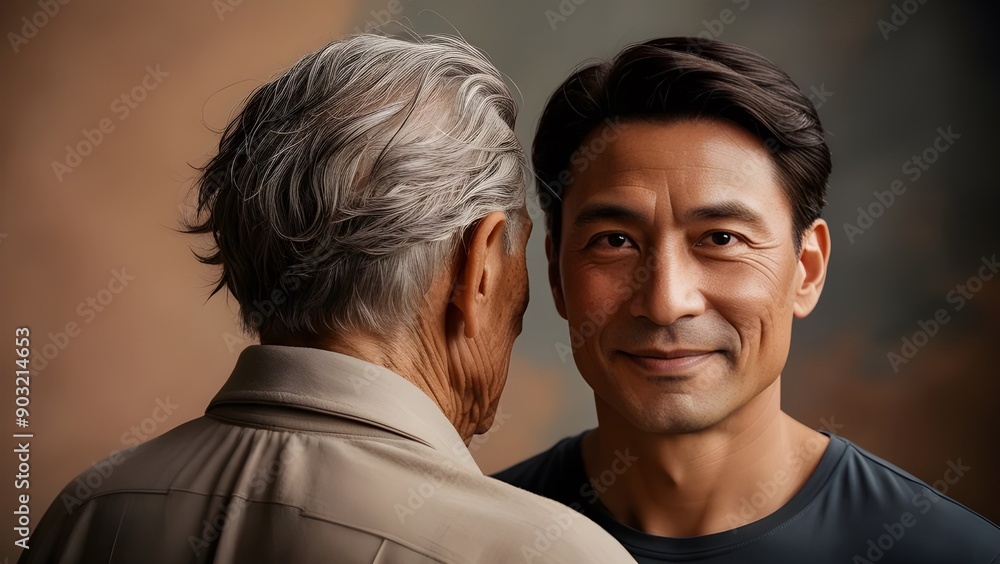 portrait of two men, symbolizing the transience of time portrait of two men, symbolizing the transience of time