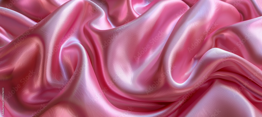Obraz premium Glossy Pink Fabric Background