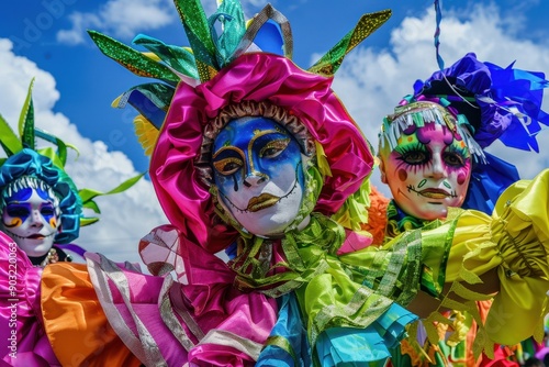 Colorful characters of the Barranquilla carnival photo