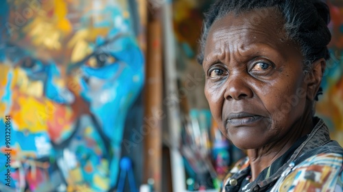 A close-up portrait of a mi...