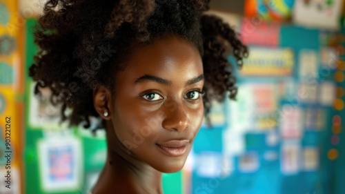 A close-up portrait of a yo...