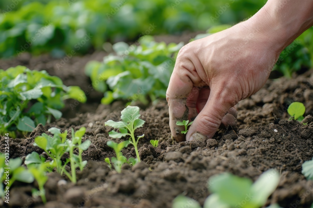 Dirt Farm. Expert Farmer's Careful Hand Inspecting Soil Health for Growing Seeds in Agriculture Business Dirt Farm. Expert Farmer's Careful Hand Inspecting Soil Health for Growing Seeds in Agriculture Business