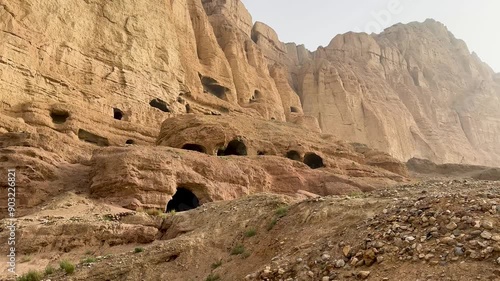 The Buddhist Caves in Bamyan Province Where They Worshipped in the 6th Century photo