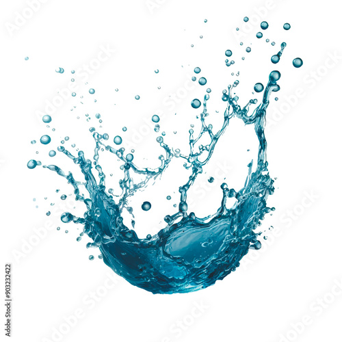water splash isolated vector
