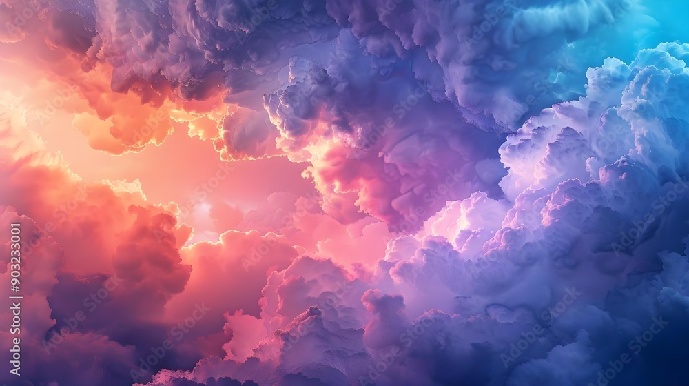 Fototapeta premium Abstract image of gradient clouds