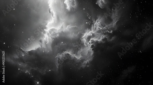 Celestial black backgrounds for cosmic imagery