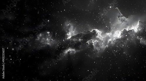 Celestial black backgrounds for cosmic imagery