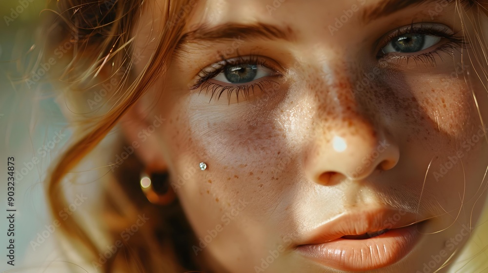 Close-up of a girl wearing jewelry Close-up of a girl wearing jewelry