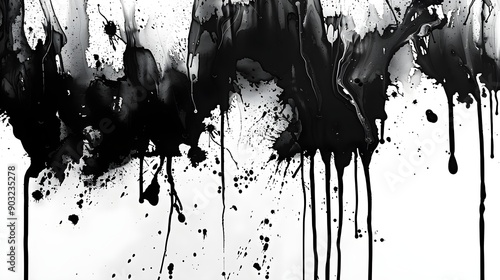 Ink drops and splashes