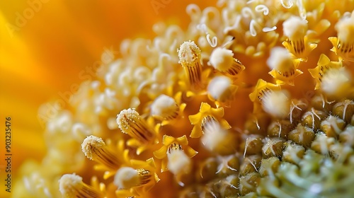 Macro shot of Mexican sunflower