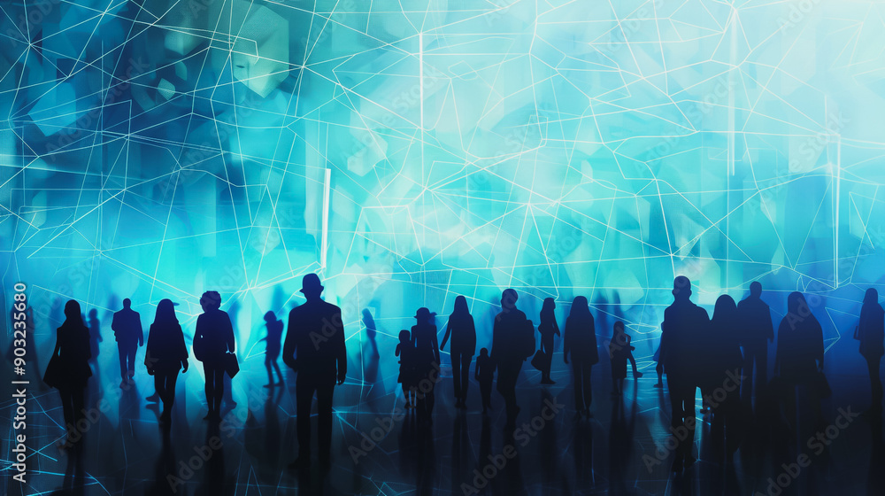 abstract professional business team people connection of line from nail node to node on cityscap and skyline background , networking concept abstract professional business team people connection of line from nail node to node on cityscap and skyline background , networking concept