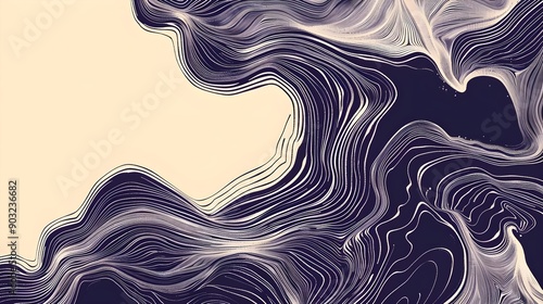 Set of minimalist hand drawn fluid shapes