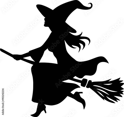 witch on a broom