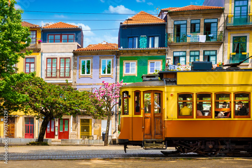 Panoramic view of the city of Porto on a beautiful summer day. Porto, Portugal