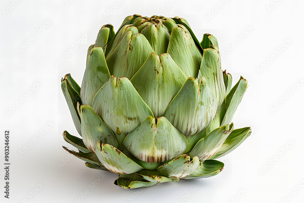 Whole Artichoke vegetable on a white background Whole Artichoke vegetable on a white background